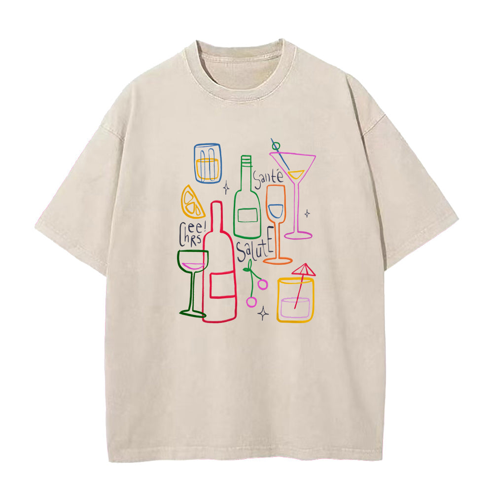 Cheers,Salute,Santé Unisex Tee