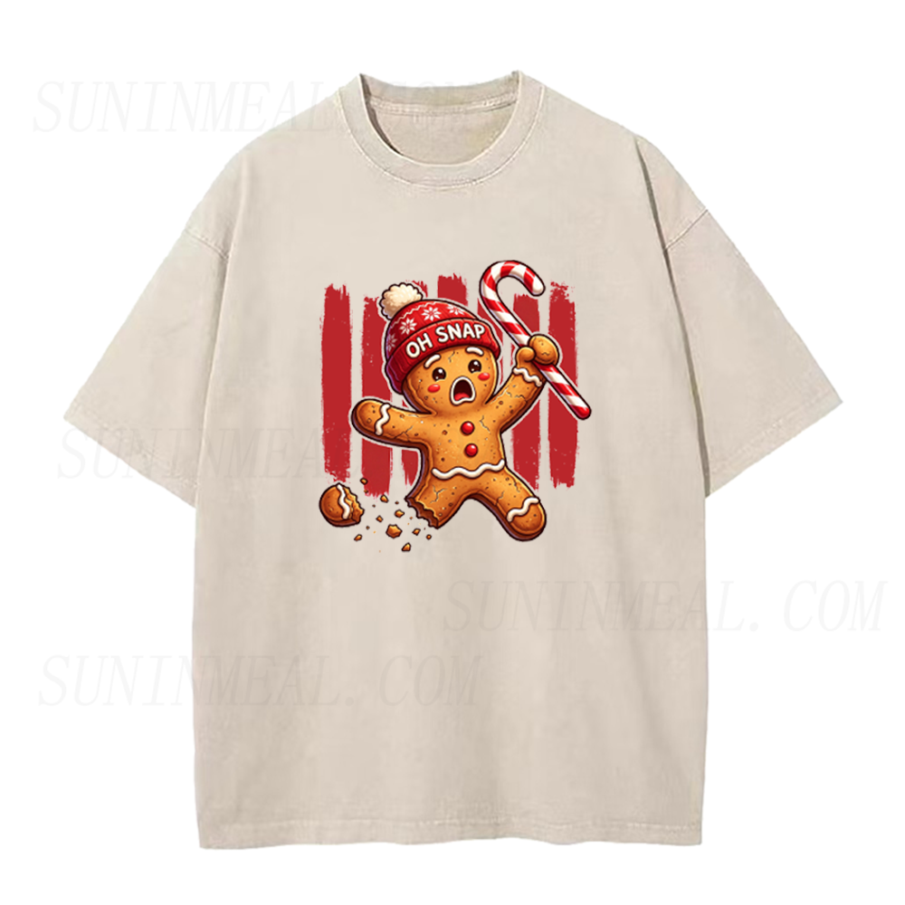 Striped Oh Snap Gingerbread Unisex Tee