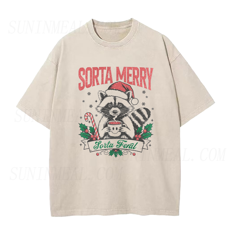 Christmas Raccoon Unisex Tee