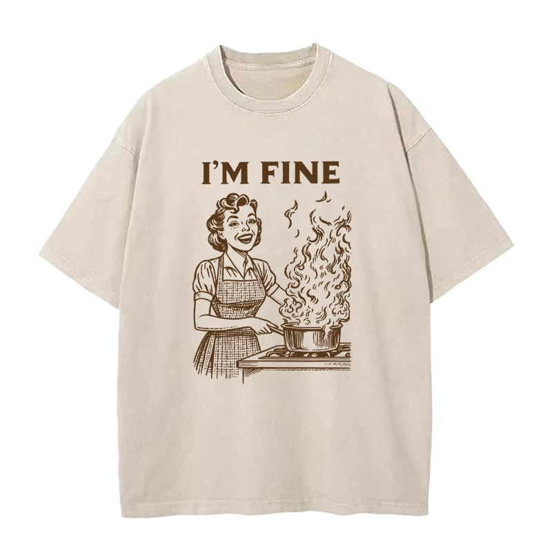 I'M FINE Cooking Unisex Tee