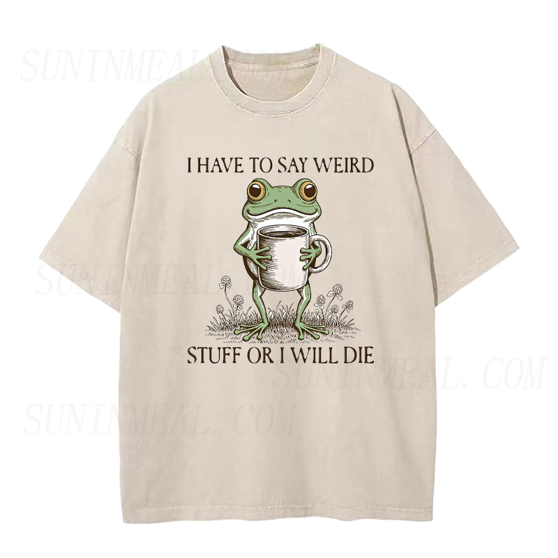 Frog Drinking Coffee Tee