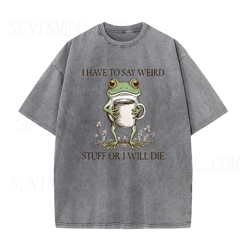 Frog Drinking Coffee Tee