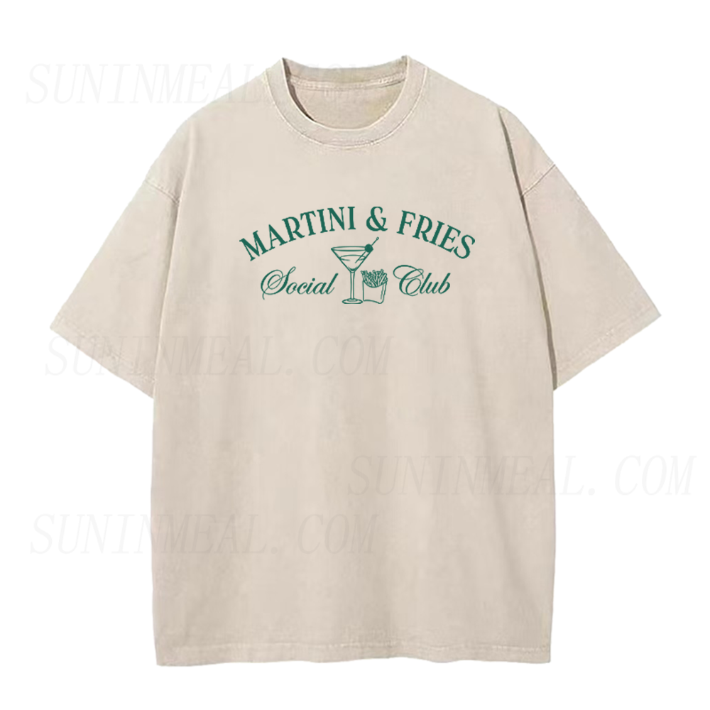 Martini and Fries Social Club Unisex Tee