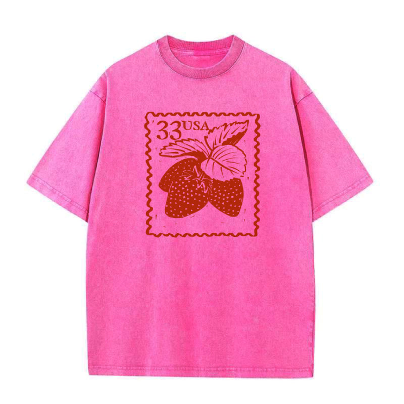 ストロベリーポステッジ ユニセックスTシャツ