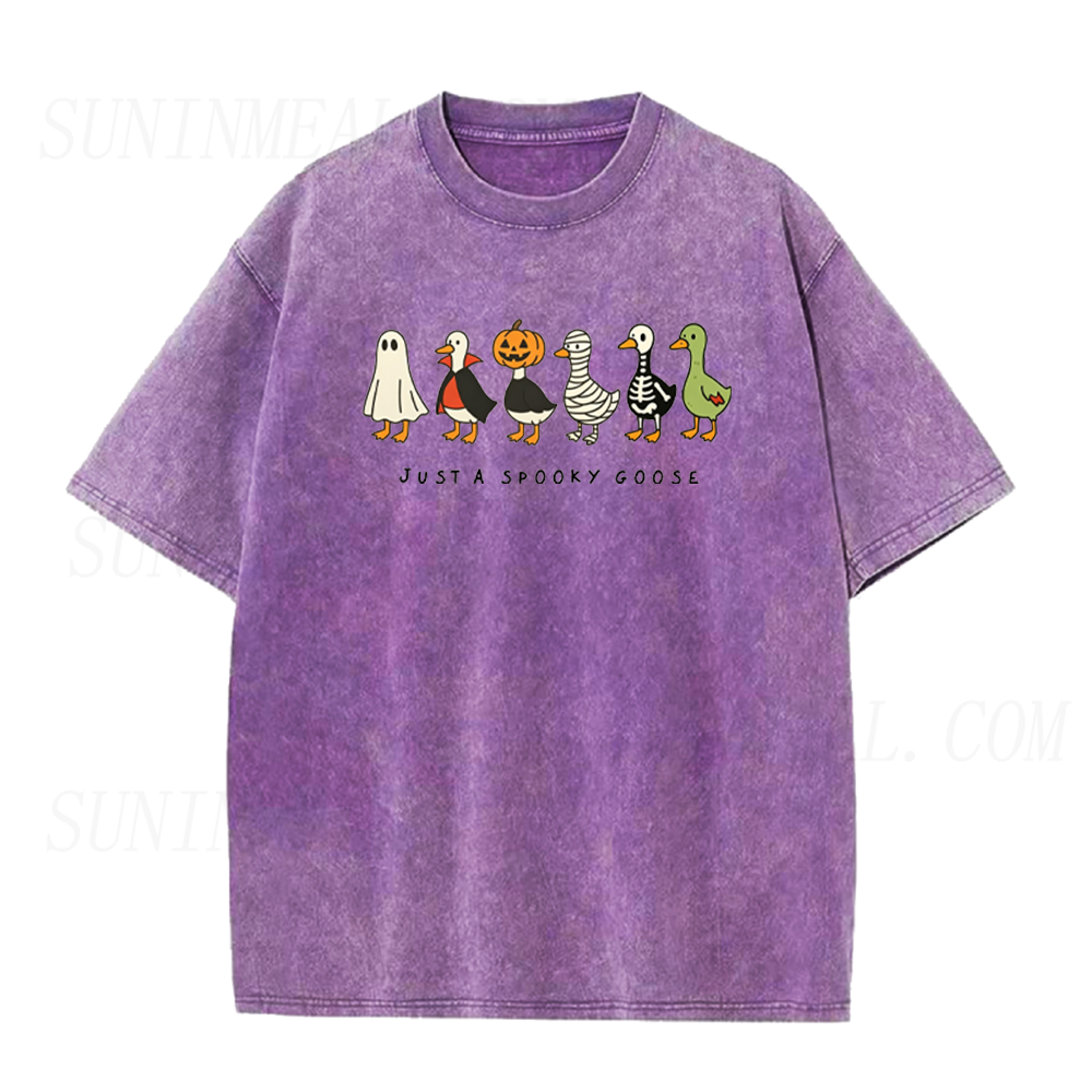 Just A Spooky Goose Halloween Unisex Tee