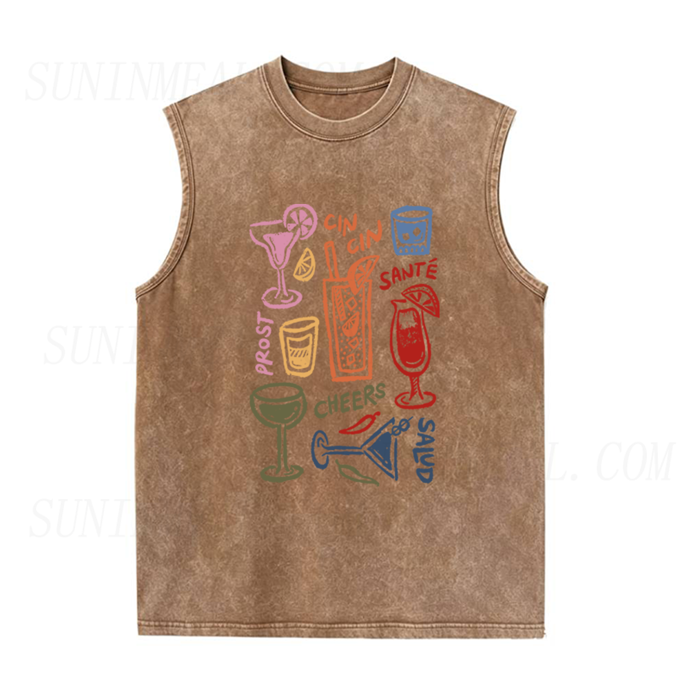 Wine Glasses Drink Unisex Tank Top