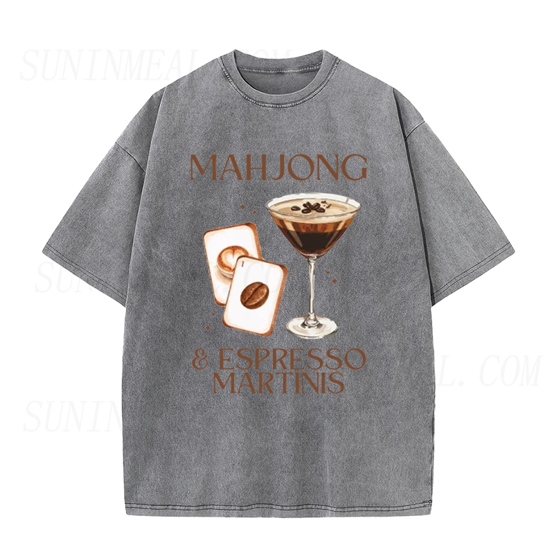 Mahjong and Espresso Martinis Unisex Tee
