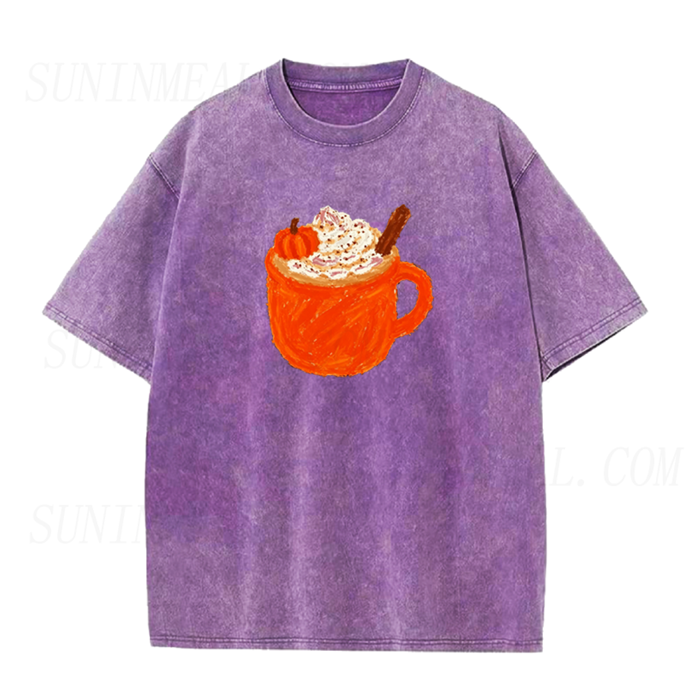 Pumpkin Spice Latte Fall Coffee Lover Unisex Tee