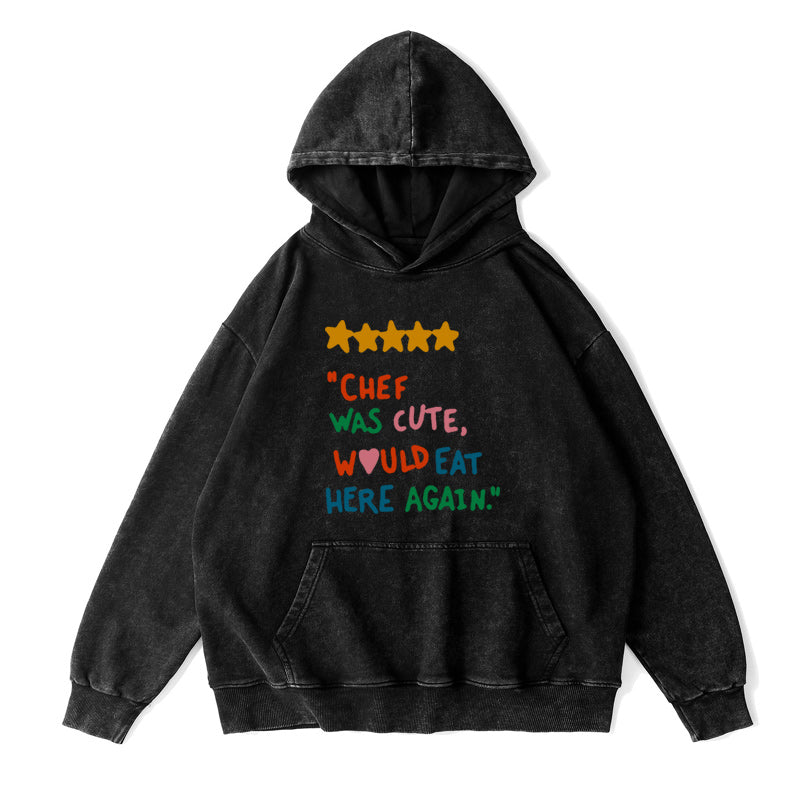 chef was cute would eat here Unisex Hoodie