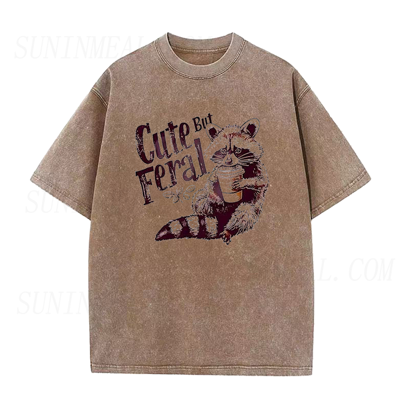Raccoon Cute But Feral Unisex Tee