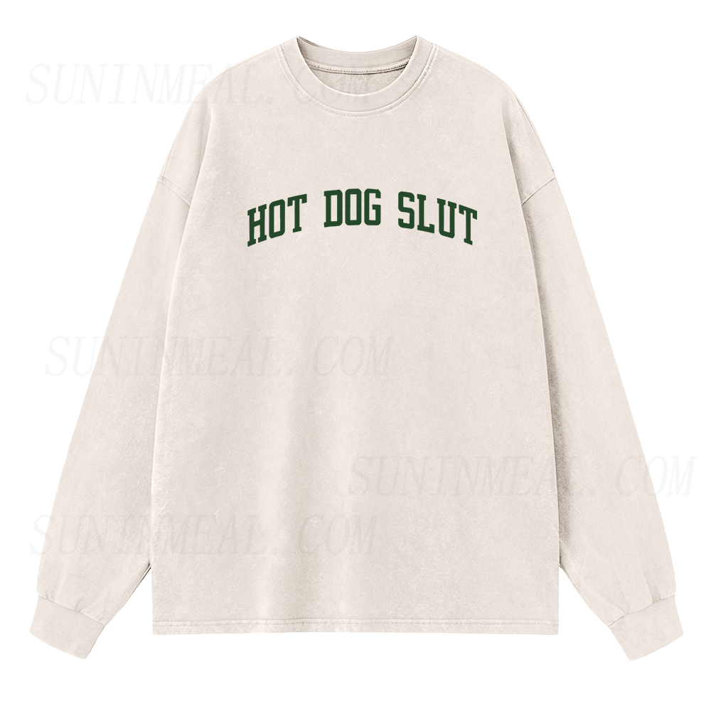 Hot Dog Slut Long Sleeve Unisex Tee
