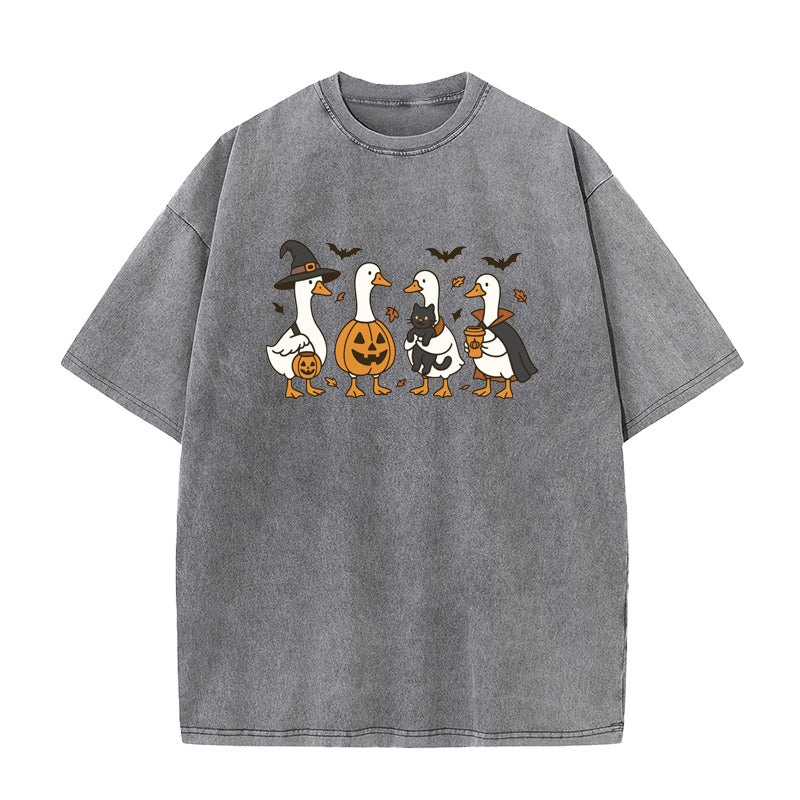 Halloween Ghost Silly Goose Unisex Tee