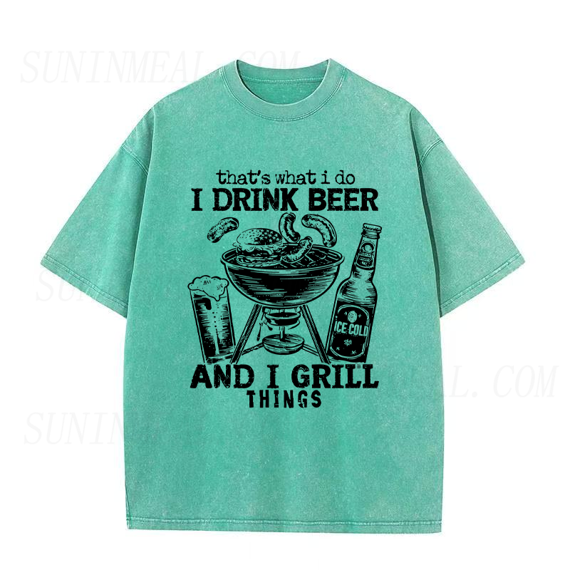 Drink Beer And Grill Unisex Tee