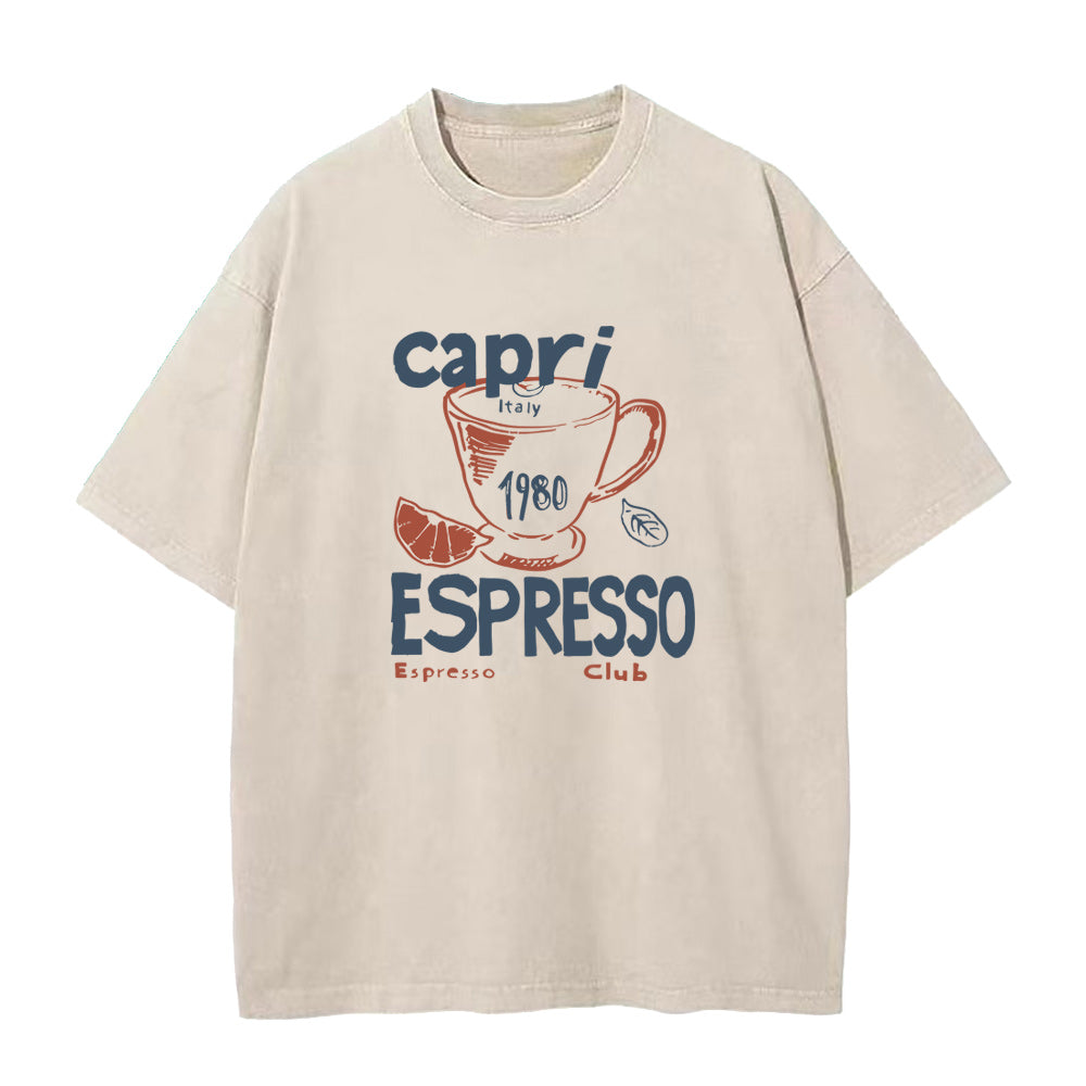 カプリイタリアエスプレッソクラブユニセックスTシャツ