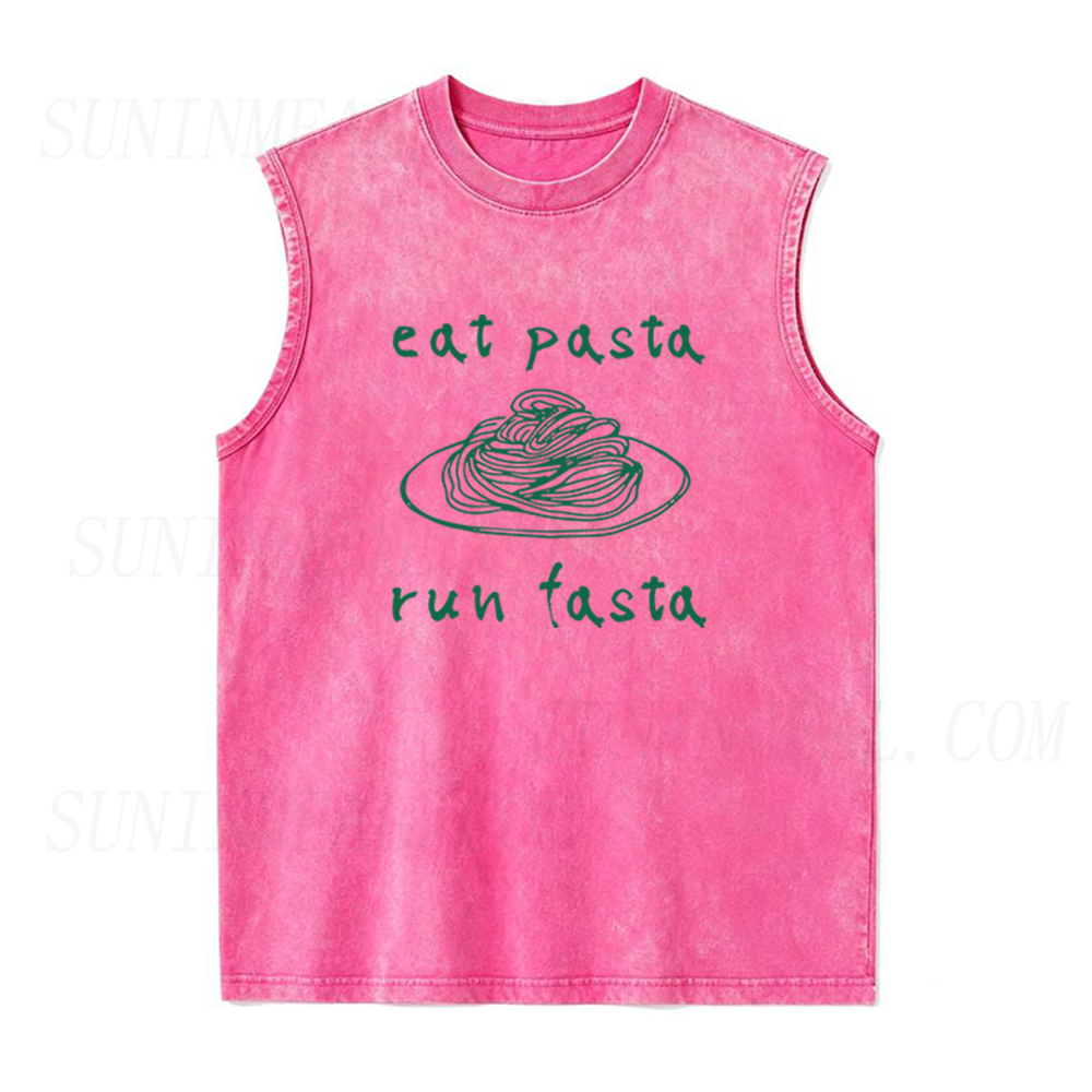 Eat Pasta Run Fasta Unisex Tank Top