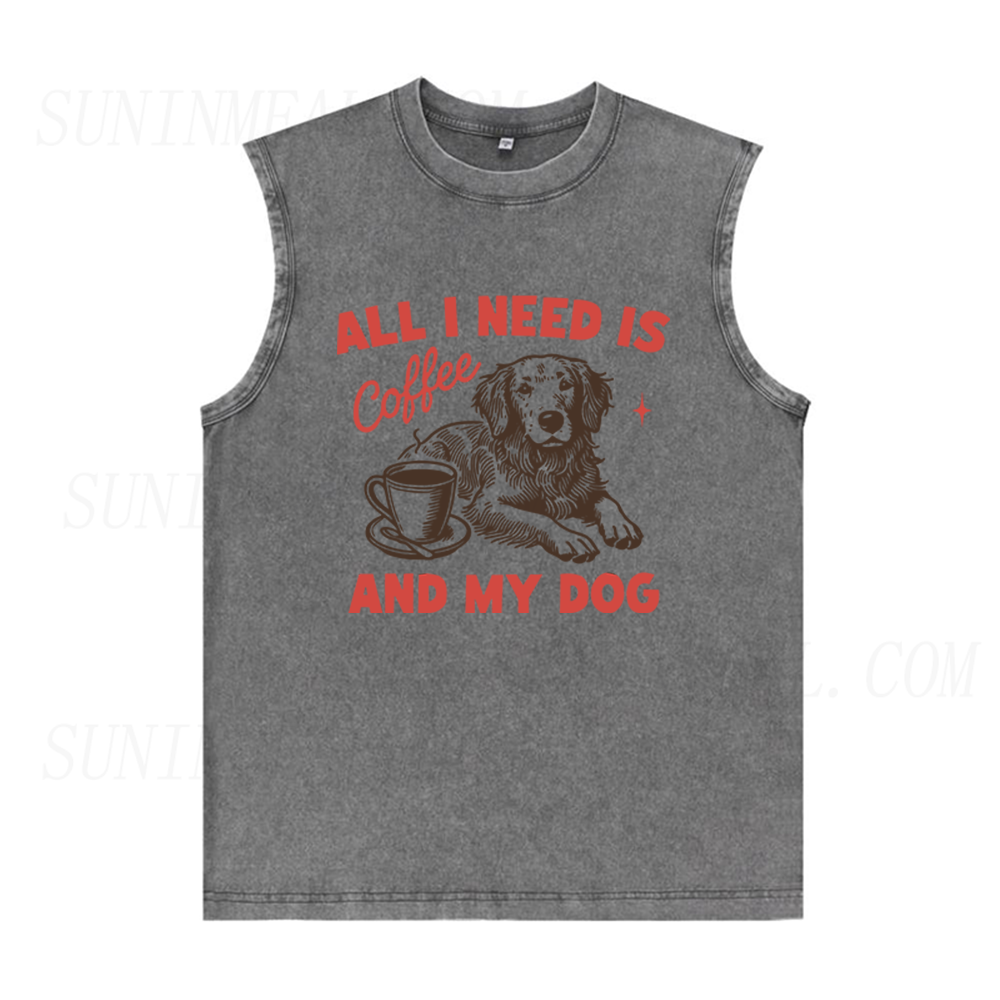 All I Need Is Coffee and My Dog Unisex Tank Top