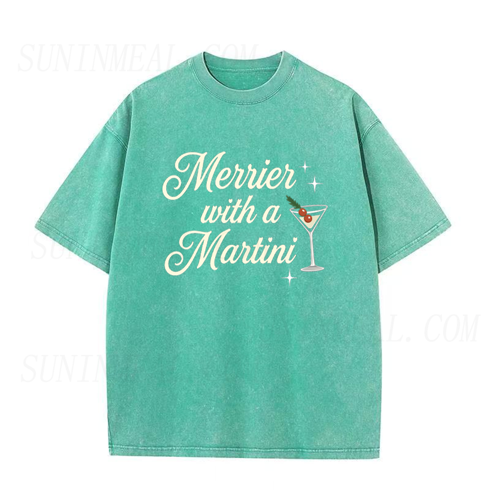 Merrier with A Martini Unisex Tee