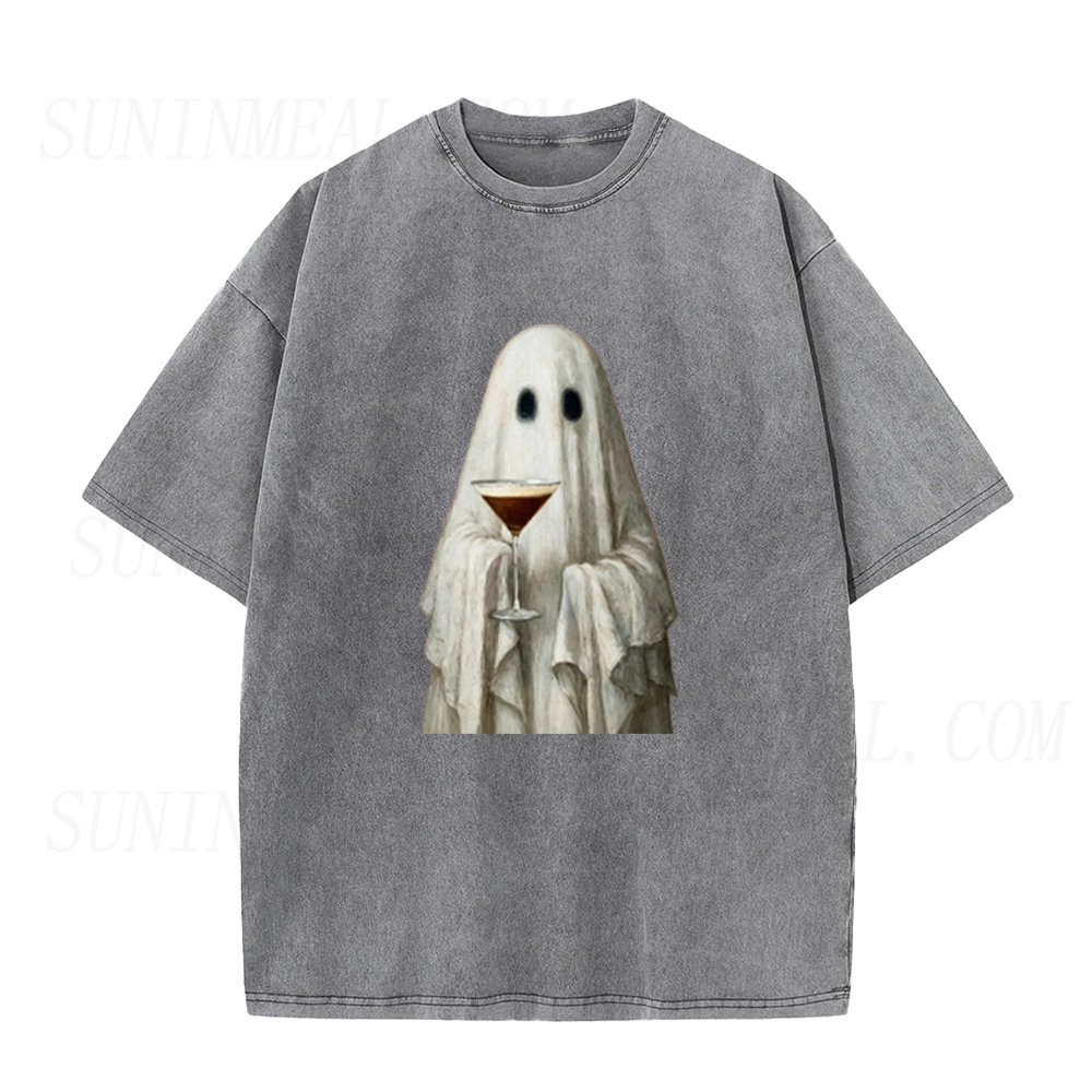Cute Ghost with Espresso Martini Unisex Tee