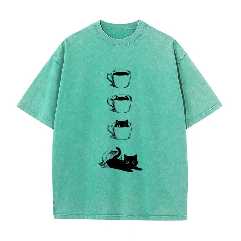 コーヒーキャット ユニセックスTシャツ