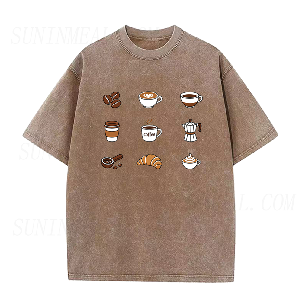 Latte Cappuccino Croissant Unisex Tee