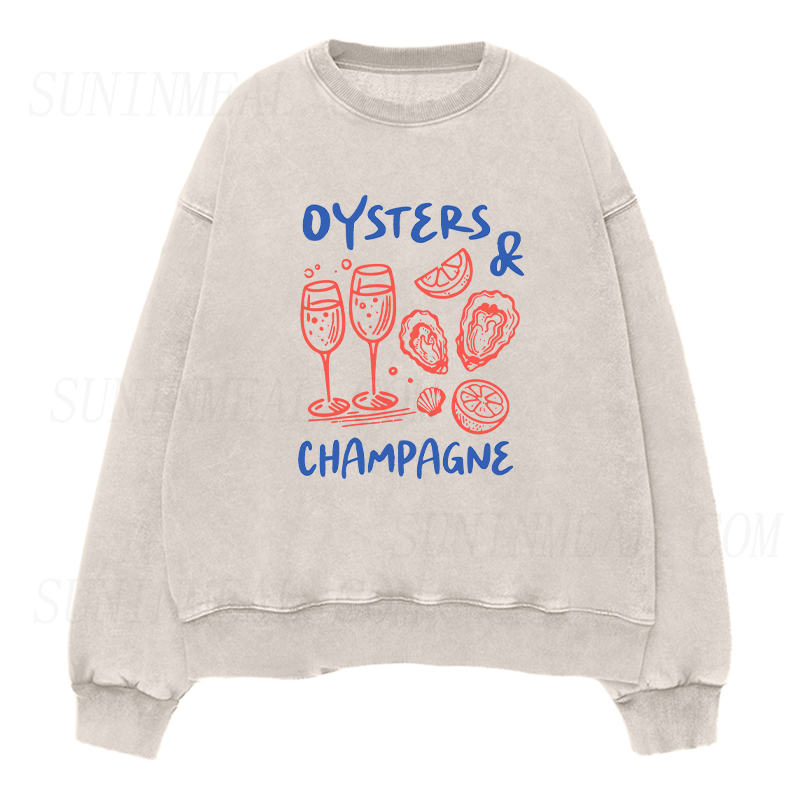 Oysters & Champagne Unisex Crewneck Sweatshirt
