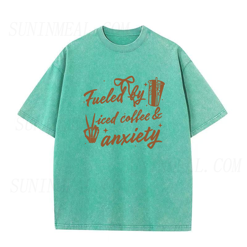 Fueled By Iced Coffee & Anxiety Unisex Tee