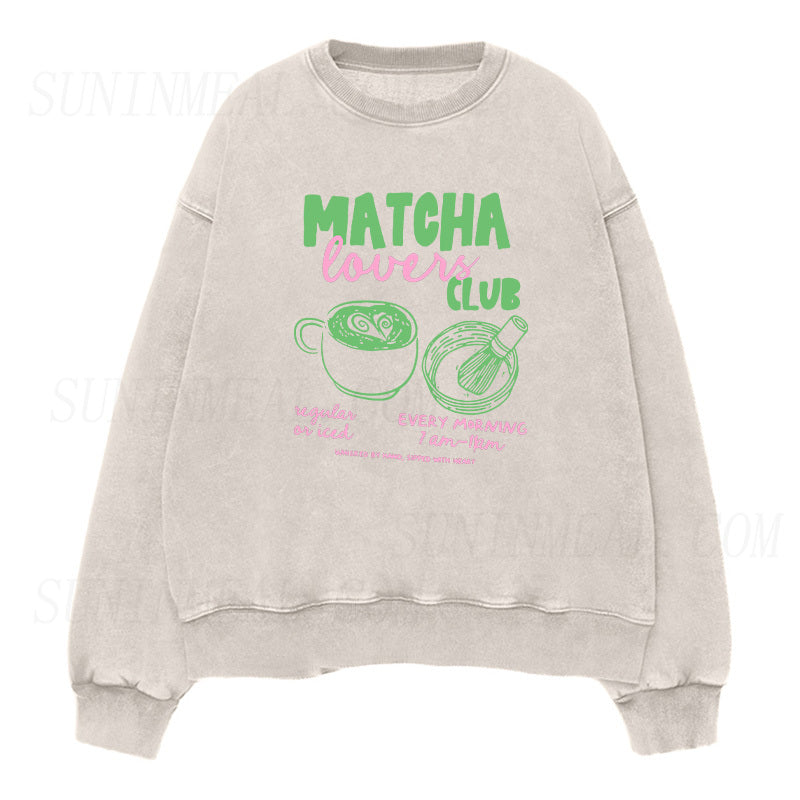 Matcha Lovers Club Unisex Crewneck Sweatshirt