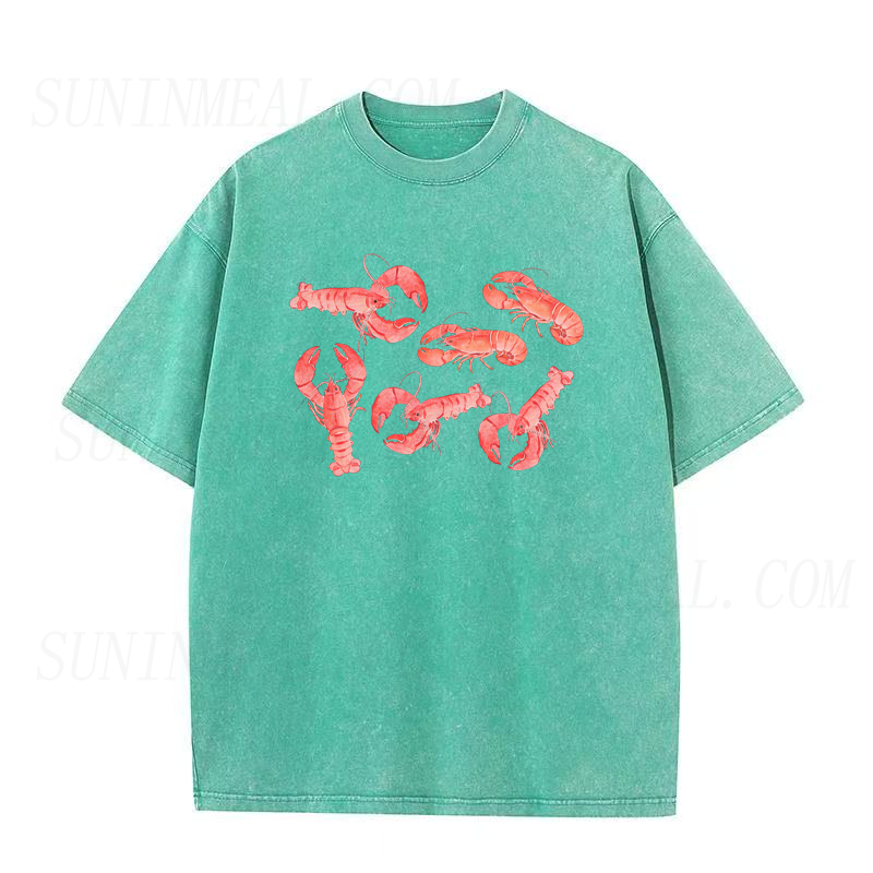 Retro Seafood Lobsters Unisex Tee