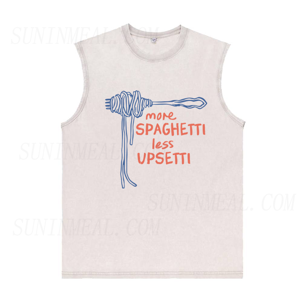 More Spaghetti Less Upsetti Unisex Tank Top