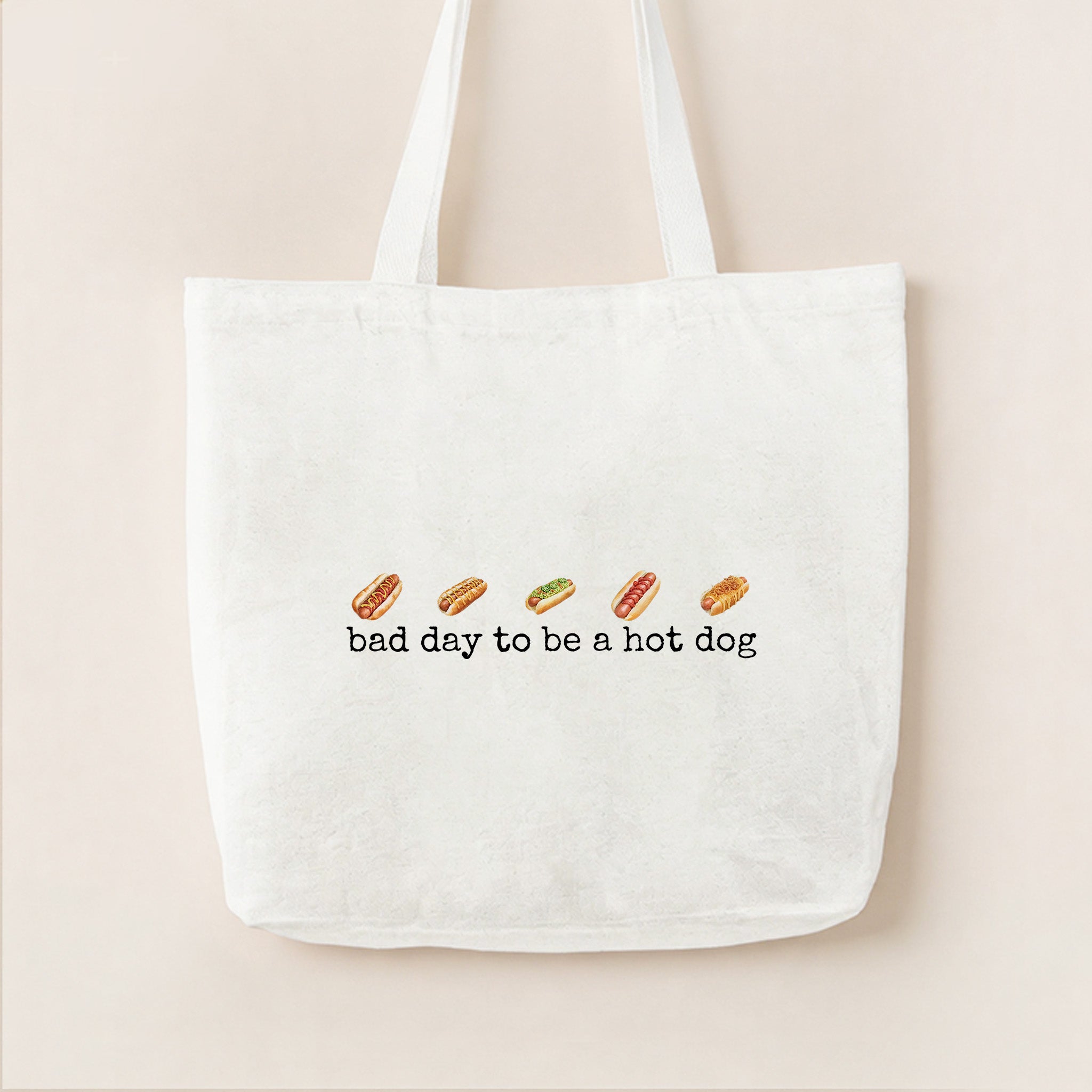 Bad Day To Be A Hotdog Canvas Tote Bag