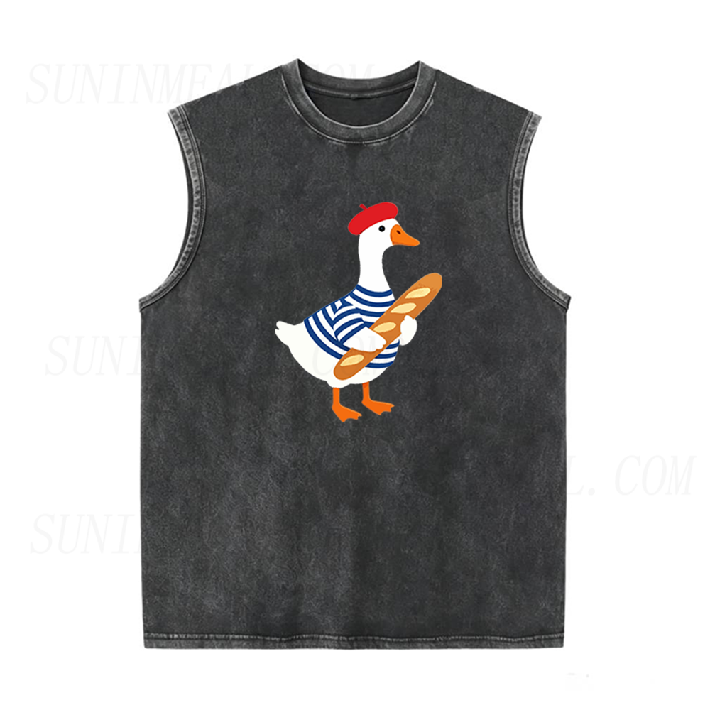 Baguette French Goose Unisex Tank Top