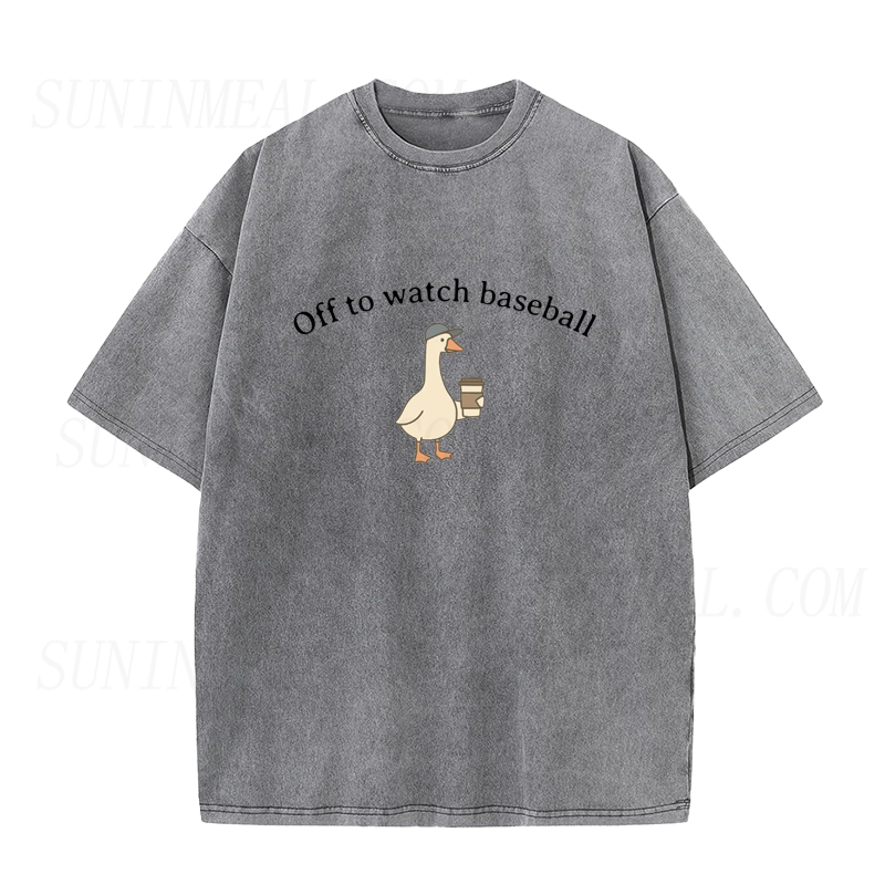 Off To Watch Baseball Goose Unisex Tee