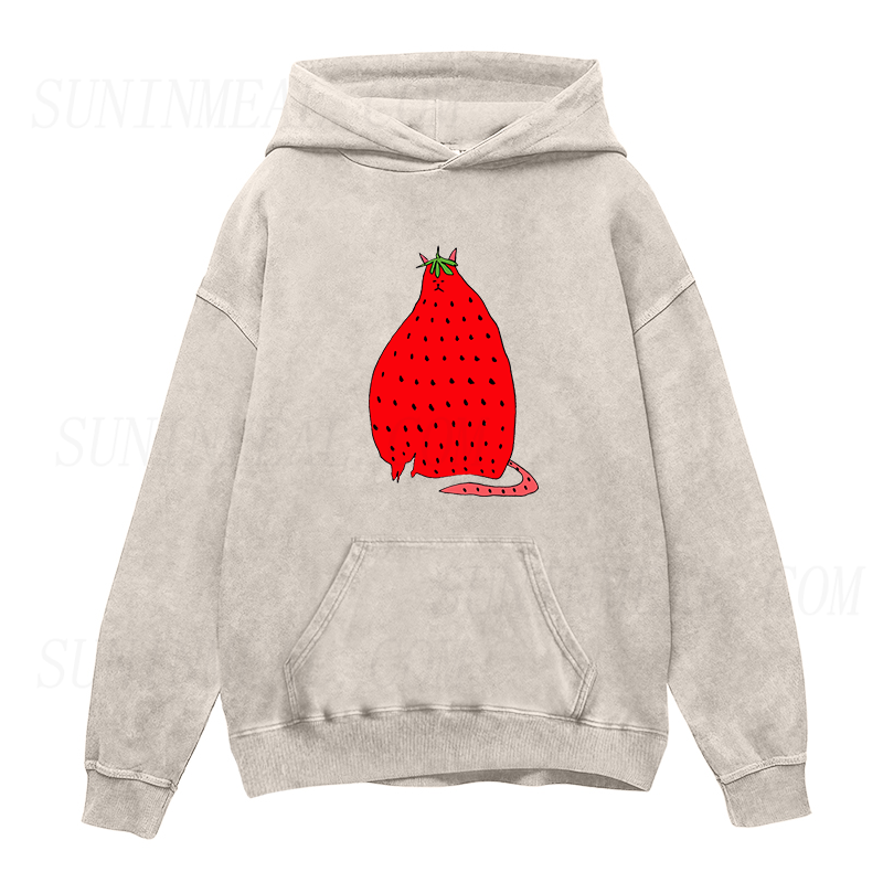 Strawberry Cat Unisex Hoodie