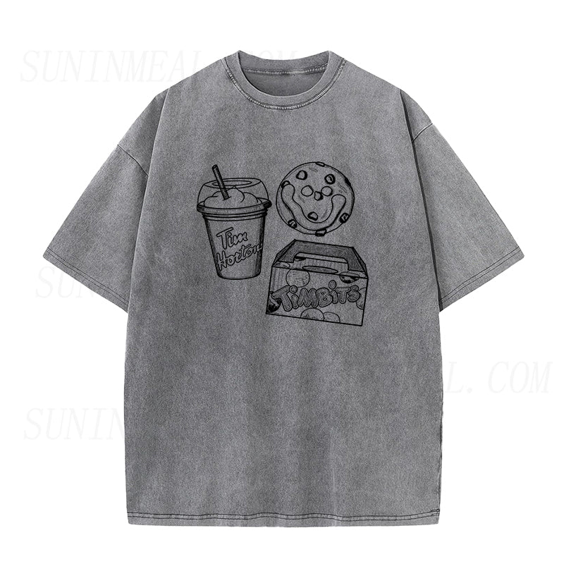 Coffee Iced Capp Donut Cookie Unisex Tee