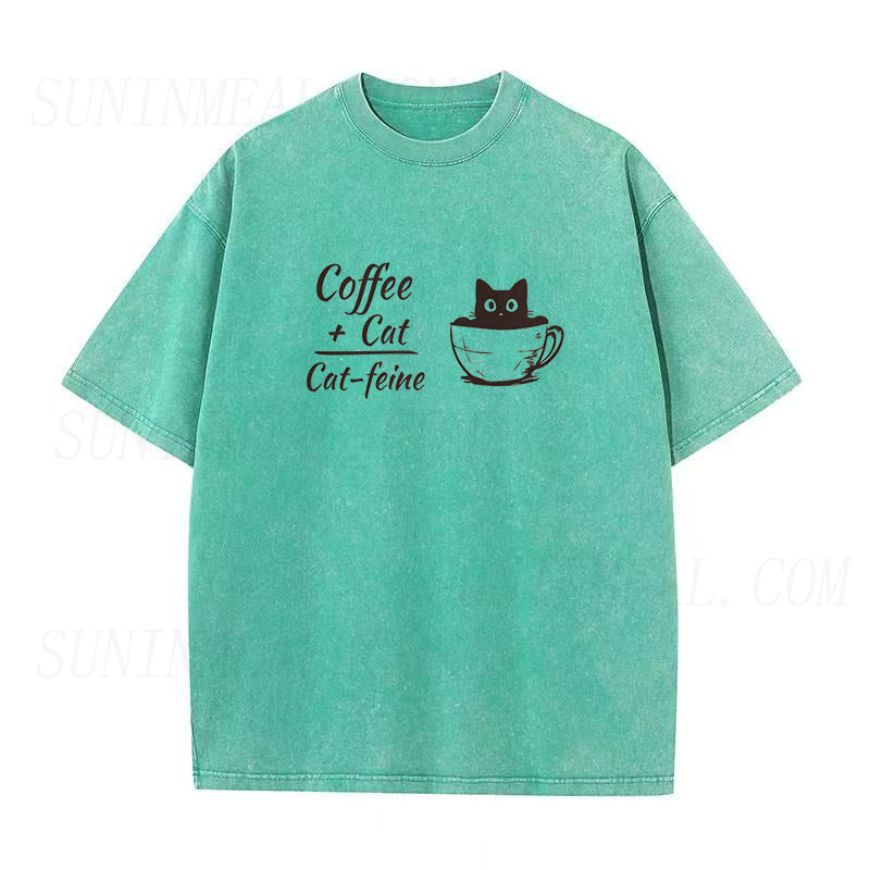 Coffee Plus Cat Equals Cat-feine Unisex Tee
