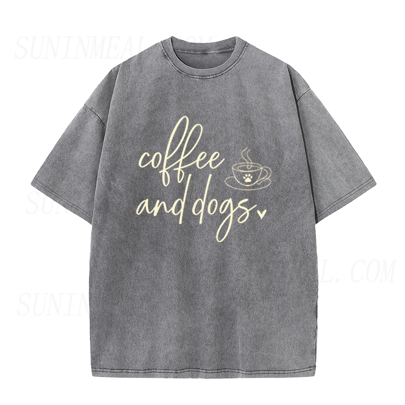 Coffee And Dogs Lover Unisex Tee