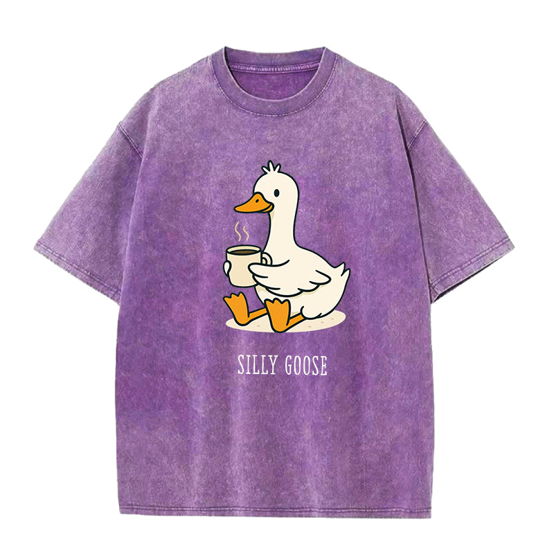 Funny Goose with Coffee Unisex Tee