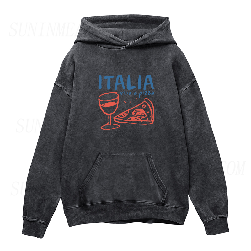 Italy vino e pizza Unisex Hoodie