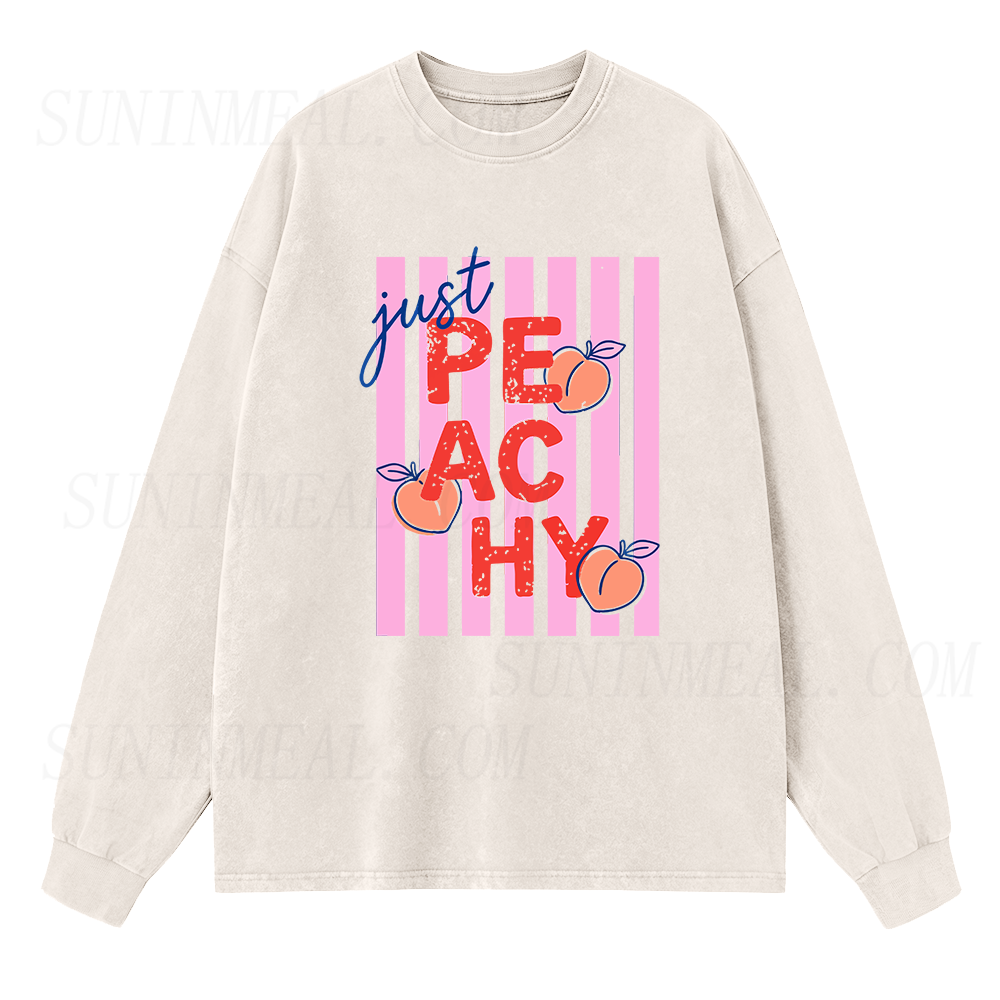 Just Peachy Long Sleeve Unisex Tee