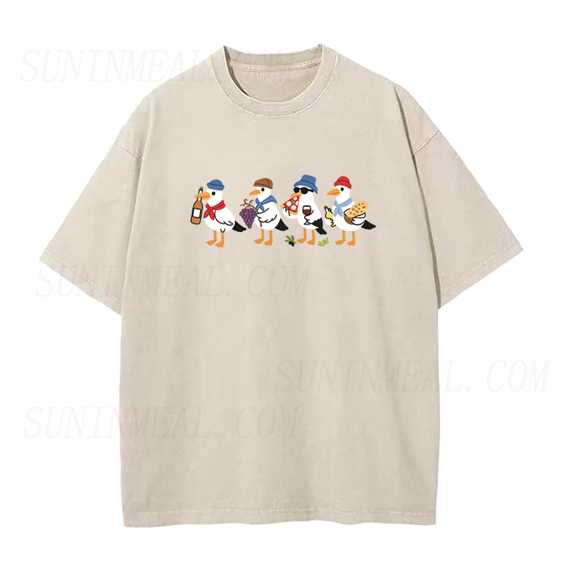Food & Wine Seagulls Unisex Tee