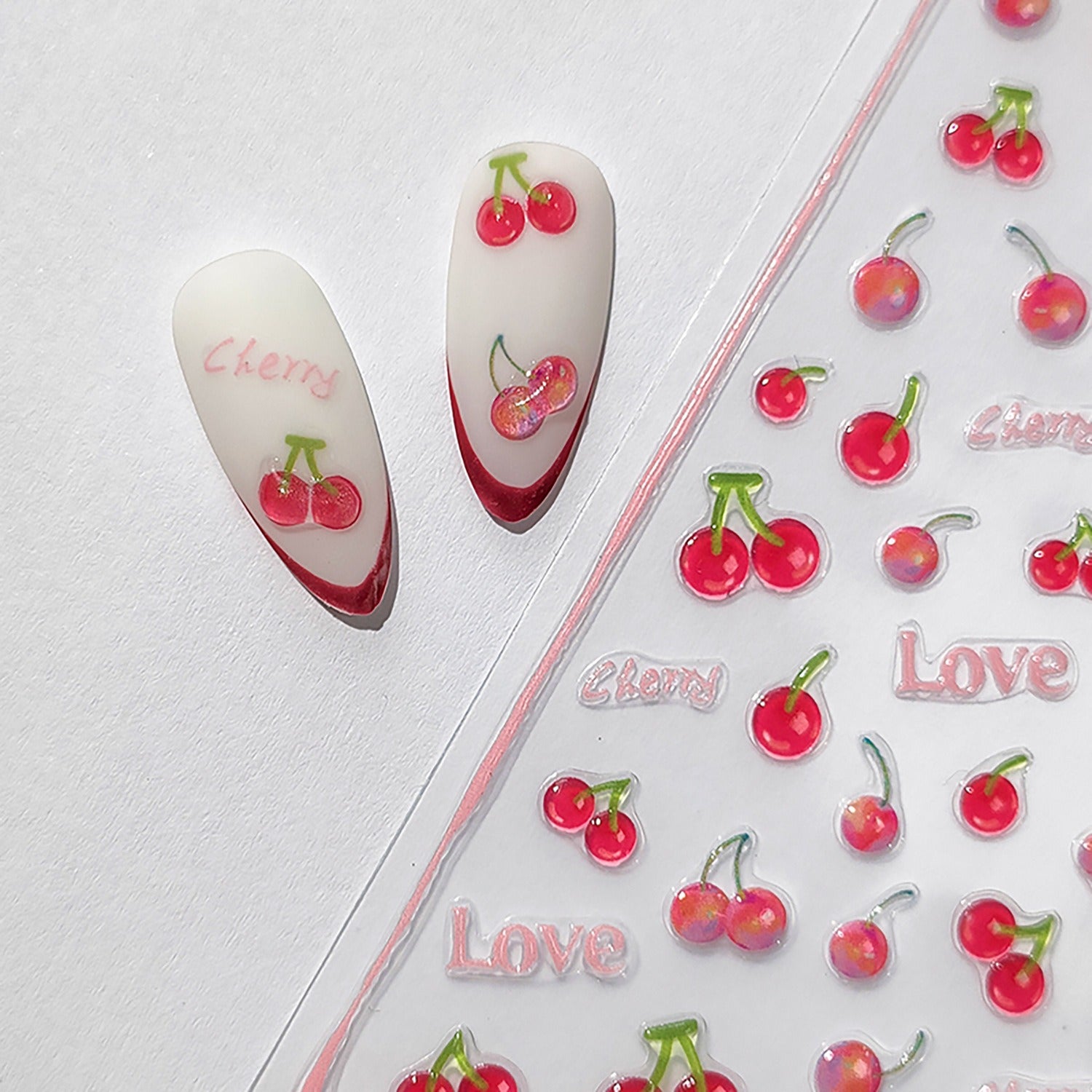 Cherry 5D Nail Sticker