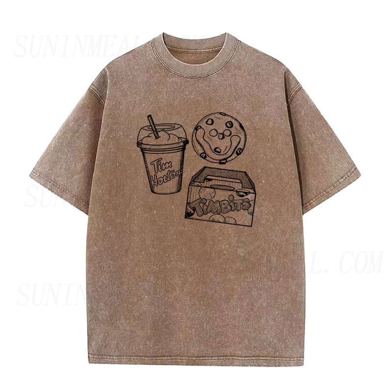 Coffee Iced Capp Donut Cookie Unisex Tee