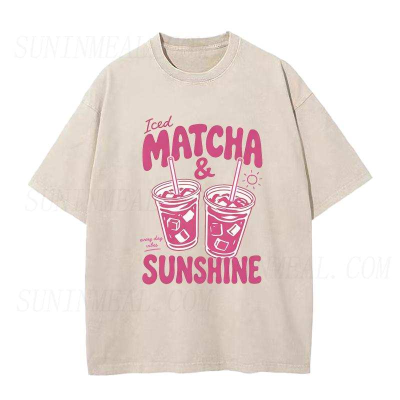 Iced Matcha & Sunshine All Day Unisex Tee