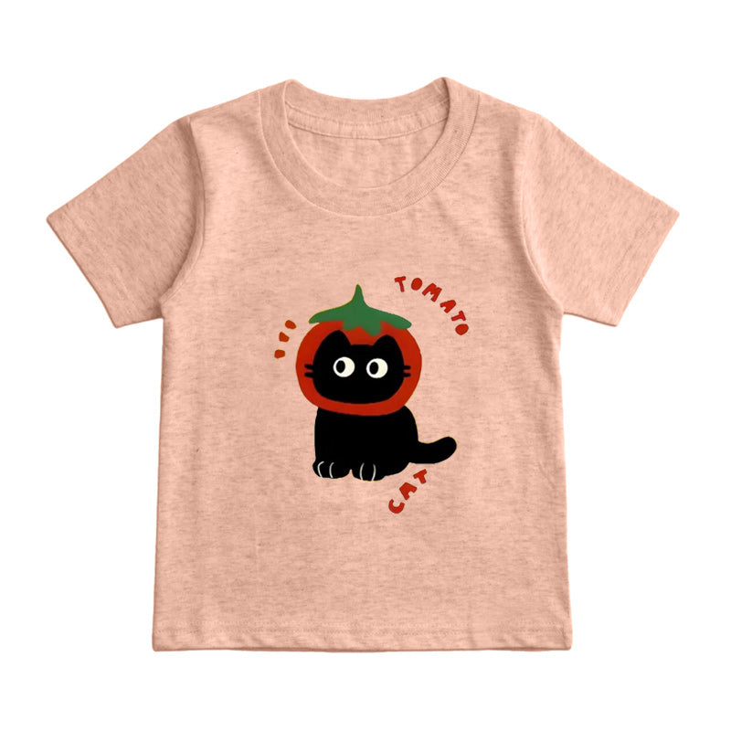 tomato cat Kids T-Shirt
