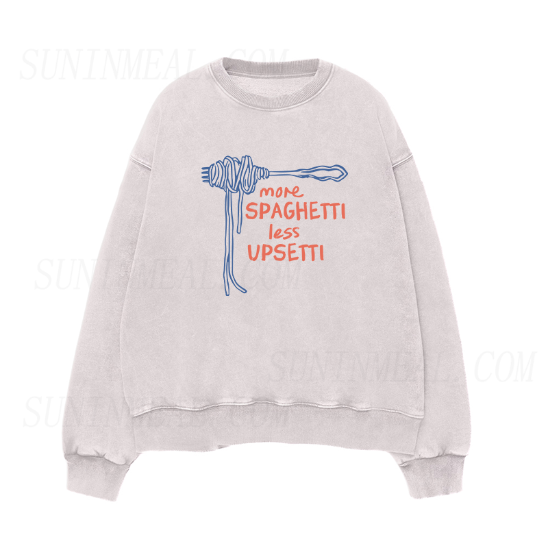 More Spaghetti Less Upsetti Unisex Crewneck Sweatshirt