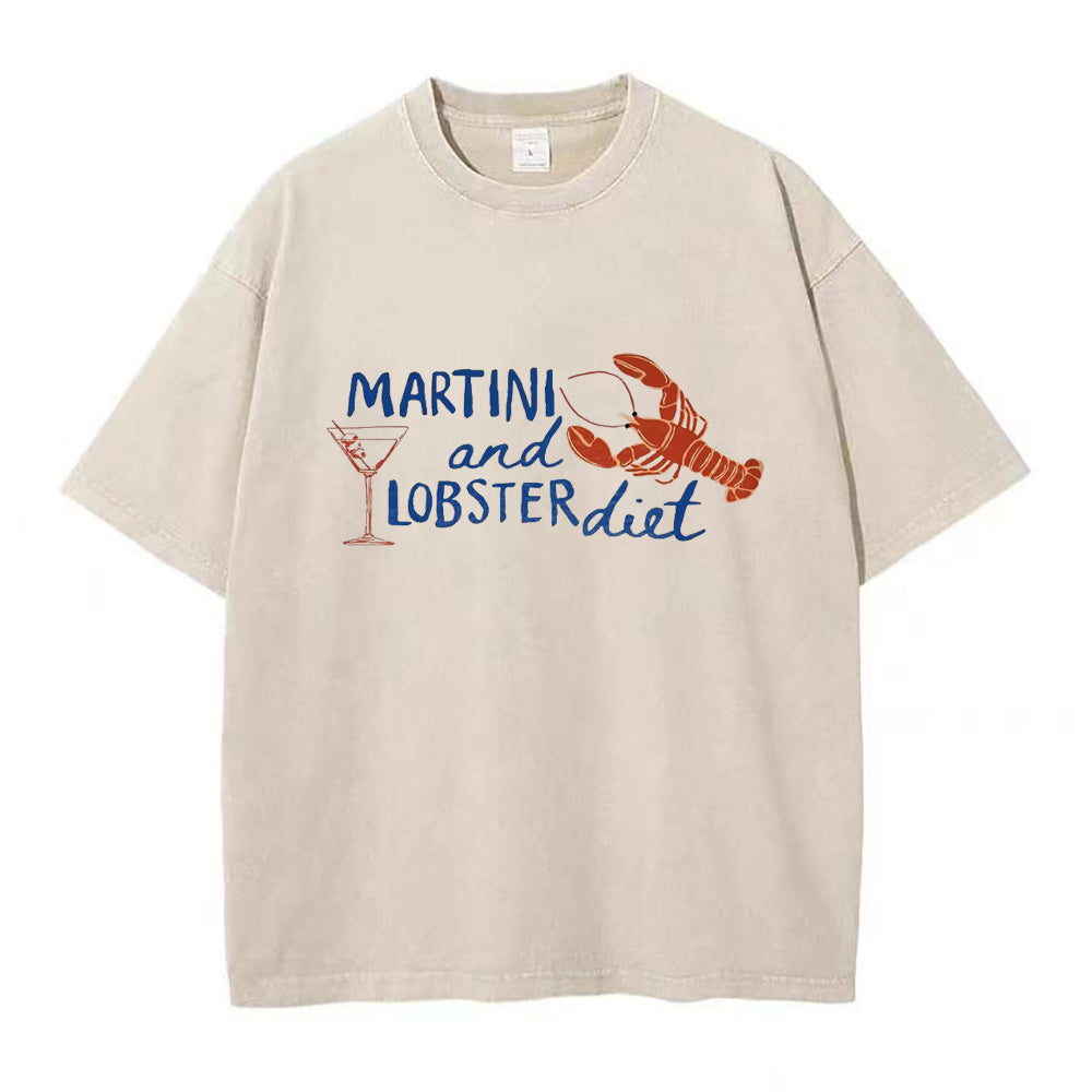 マティーニとロブスターダイエットユニセックスTシャツ