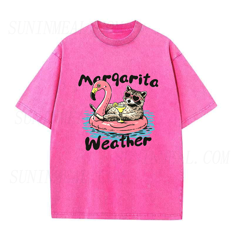 Margarita Weather Raccoon Unisex Tee