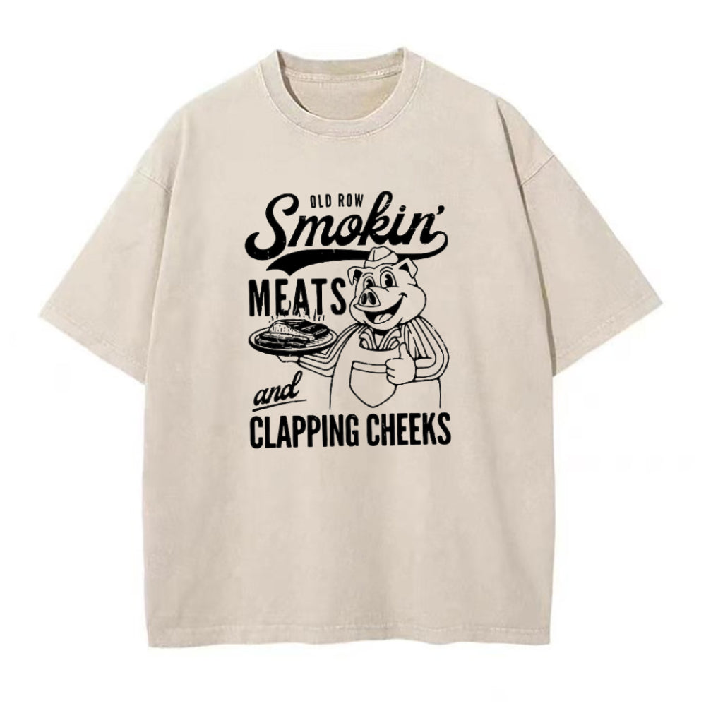 オールド・ロウ スモーキン・ミーツ・アンド・クラッピング・チークス ユニセックスTシャツ
