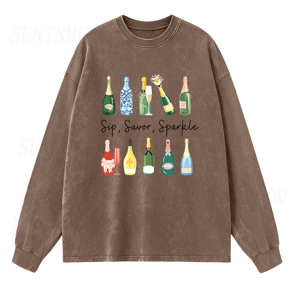 Champagne Bottles Long Sleeve Unisex Tee