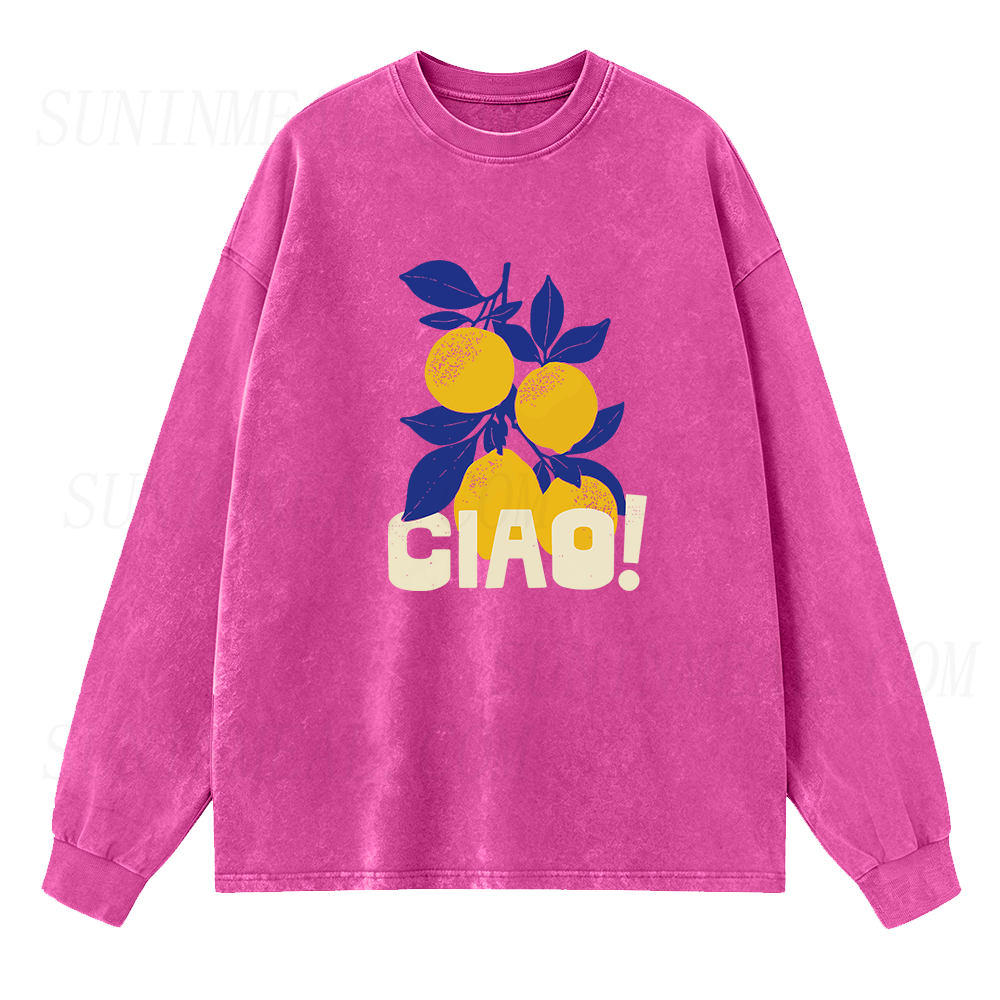 Ciao Italian Lemons Long Sleeve Unisex Tee